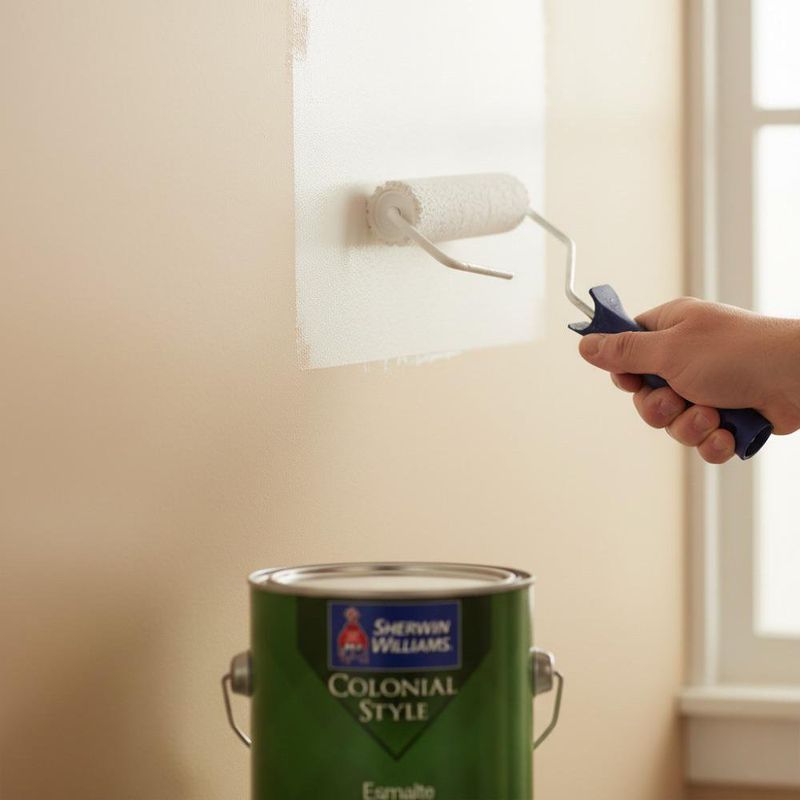 Pintura Esmalte Colonial Color Blanco de 1 Galón