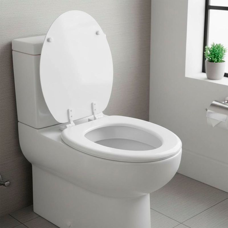 Asiento Elongado Blanco Biselado