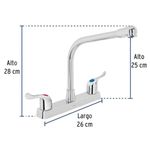 Lavaplatos Mezcladora Basic tipo Cobra