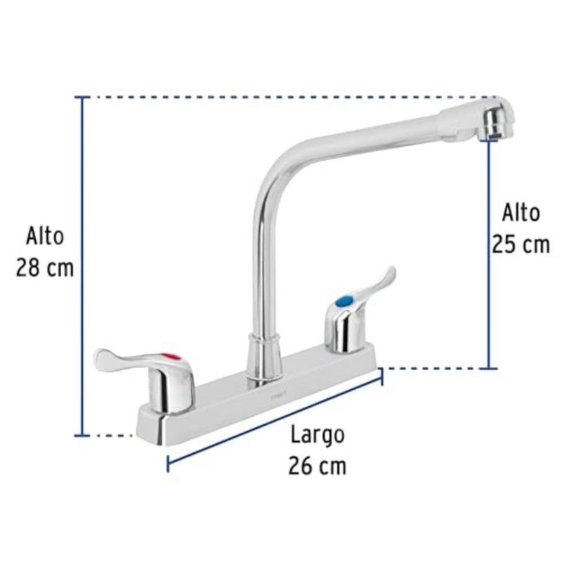 Lavaplatos Mezcladora Basic tipo Cobra