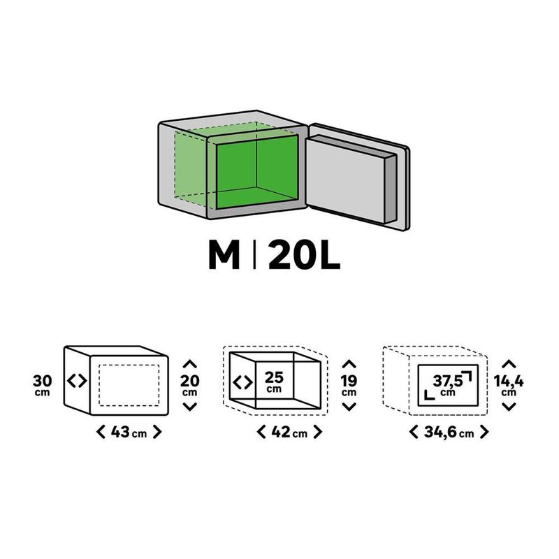 Caja de Seguridad Electrónica Especial para Laptop 20 L