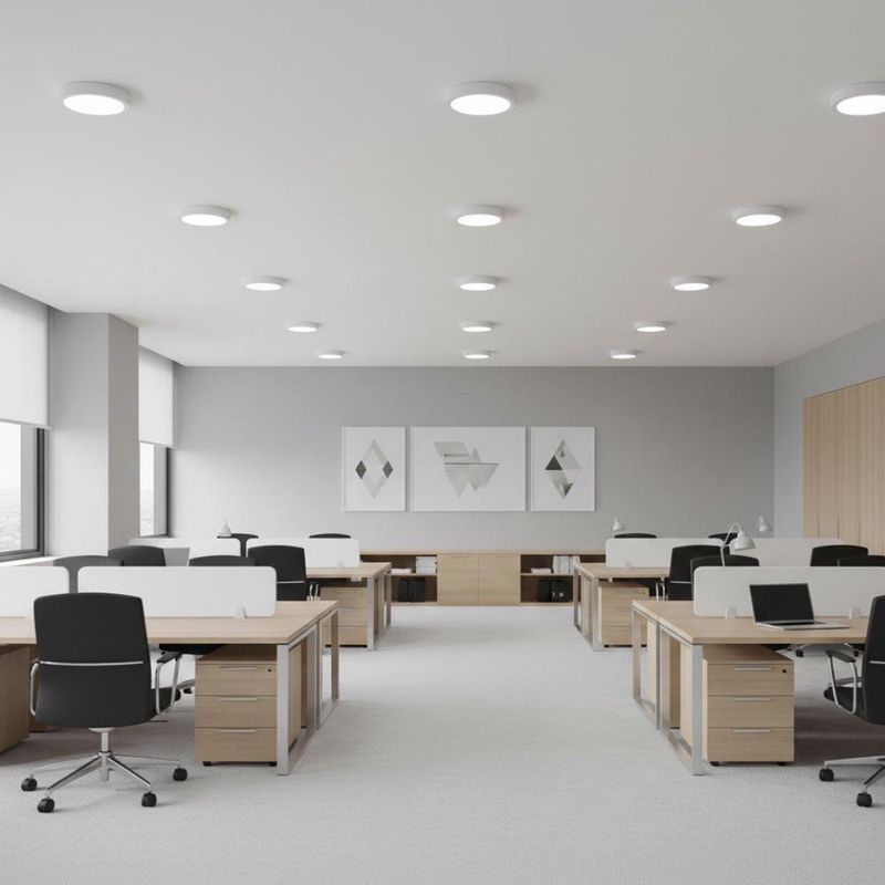 Lámpara Circular con Bombilla LED de Sobreponer Luz de Día de 18 W