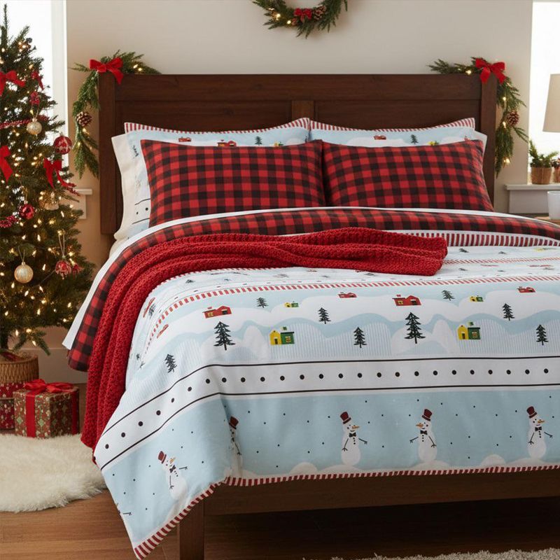 Edredón con Diseño de Villa Navideña Imperial