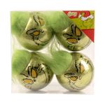 Set de 4 Bombas Navideñas Grinch Color Verde
