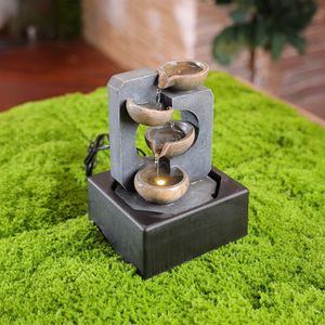 Fuente de Agua con Luz de 4 Niveles en Cascada