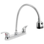 Grifo Mezclador para Lavatrastos Flexible 8 Plg Cromo