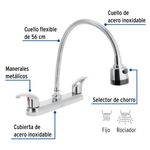Grifo Mezclador para Lavatrastos Flexible 8 Plg Cromo