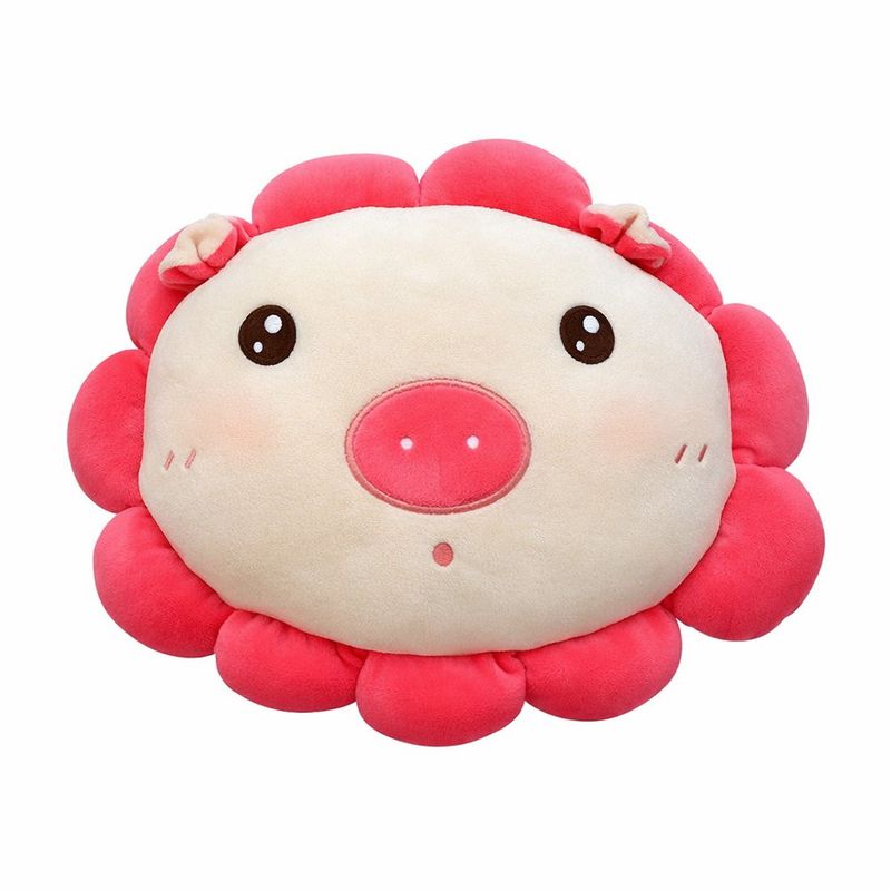 Cojín de Peluche 12 Plg con Diseño de Cerdito Rosado