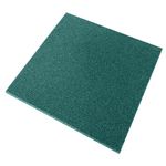 Piso de Caucho de Alta Densidad 1 x 1 m Espesor 15 mm para Gimnasio Color Verde