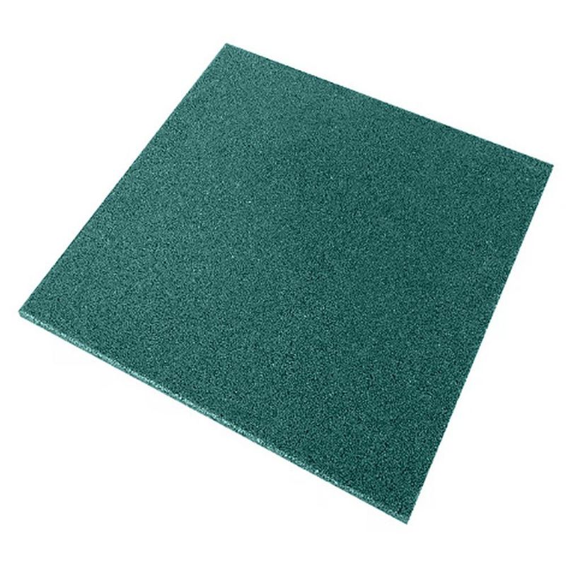 Piso de Caucho de Alta Densidad 1 x 1 m Espesor 15 mm para Gimnasio Color Verde