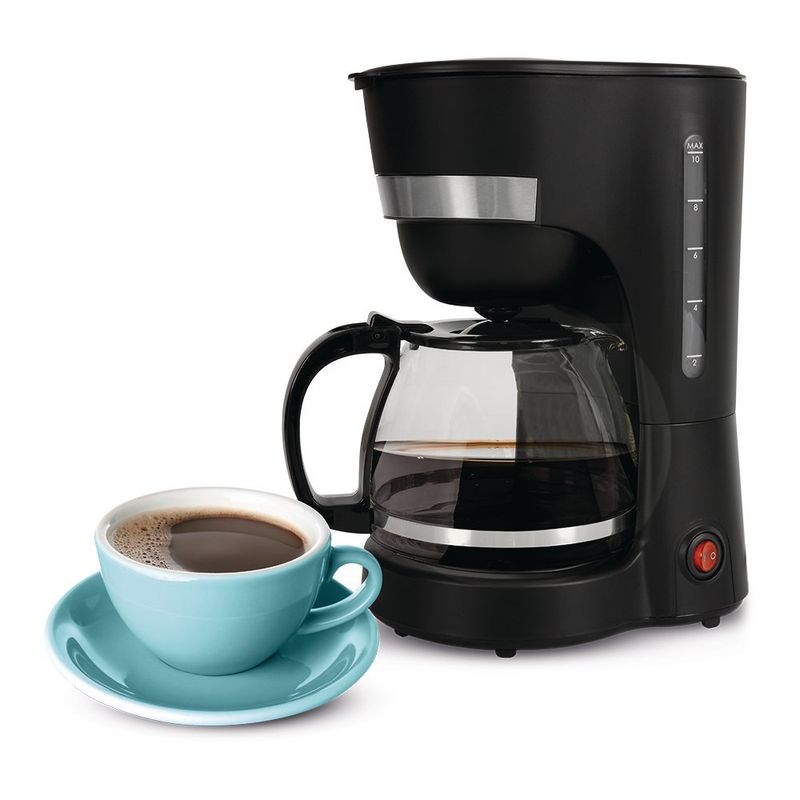 Cafetera Negra de Filtro 10 Tazas 1.2 L