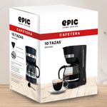 Cafetera Negra de Filtro 10 Tazas 1.2 L