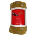 Manta Decorativa Dorada Copos de Nieve 127x152 cm