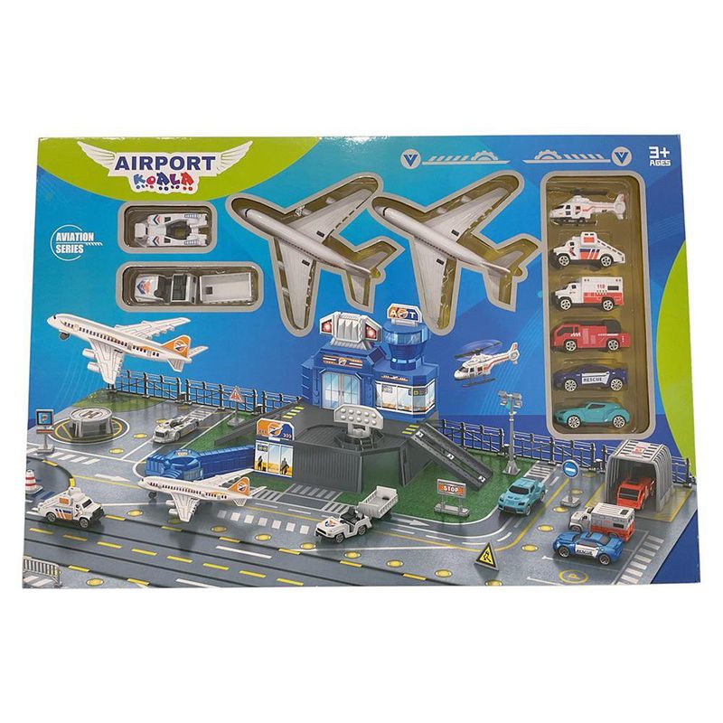 Set de Juego Aeropuerto con Aviones y Vehículos