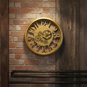 Reloj Decorativo Dorado con Números Troquelados
