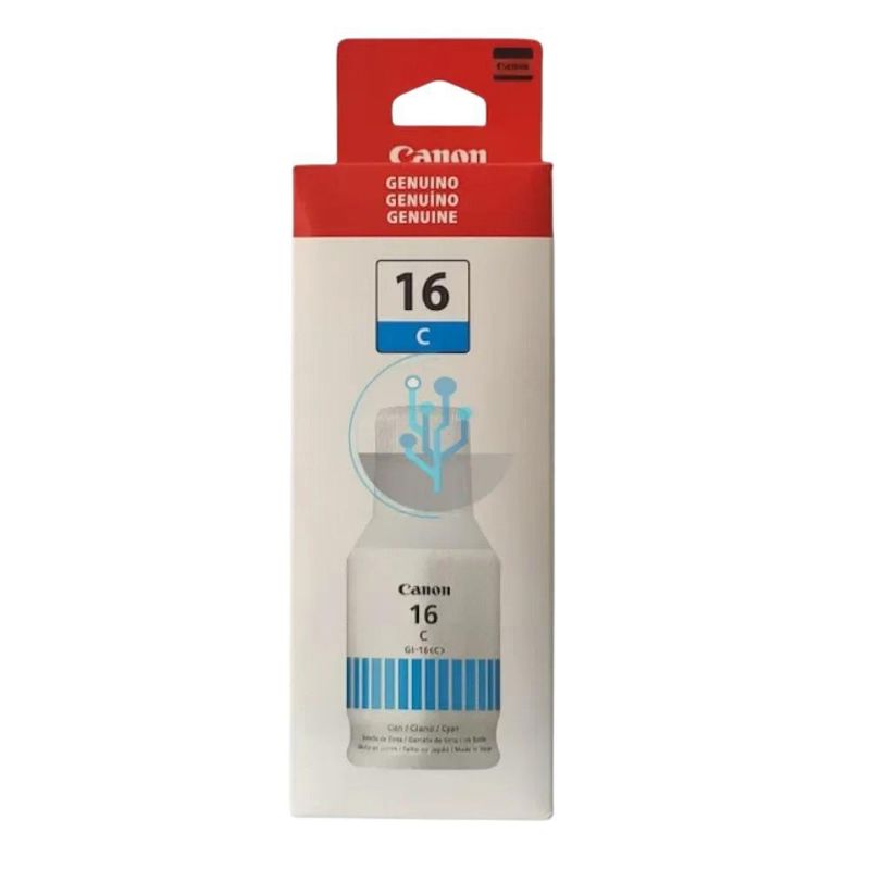 Botella de Tinta Canon GI 16 C 132 Ml Cian