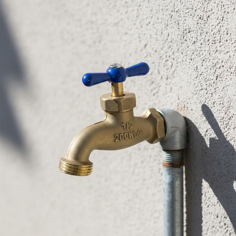 Llave de Chorro de Bronce con Rosca 190°