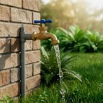 Llave de Chorro de Bronce con Rosca 190°