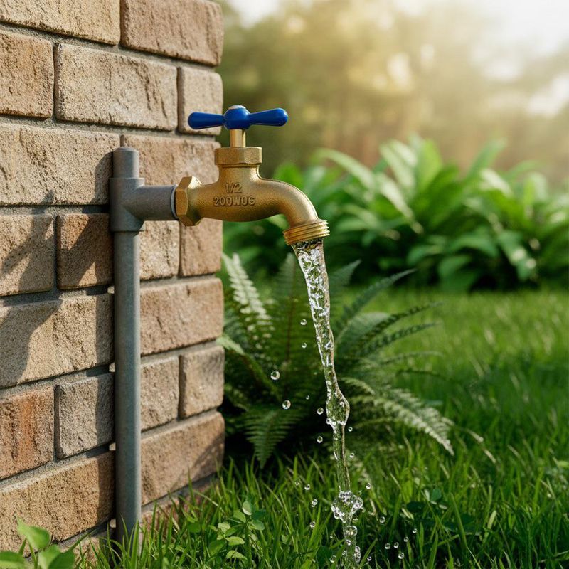 Llave de Chorro de Bronce con Rosca 190°