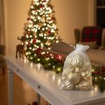 Set de 10 Mini Bombas de Vidrio Dorado Mate y Brillante