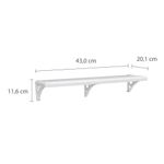 Repisa Multiuso Blanca 40 x 20 cm