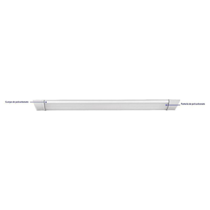 Luminaria Lineal LED de 36W para Gabinete Estilo Delgado 120 Cm