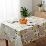 Mantel Rectangular Hojas Beige