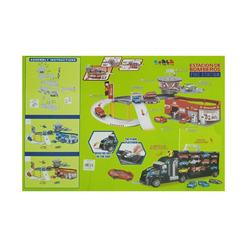 Estación de Policía con Rampas y Vehículos