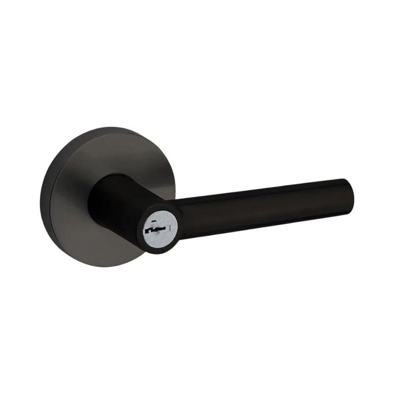 Manija Tipo Palanca Redonda para Dormitorio Acabado Negro