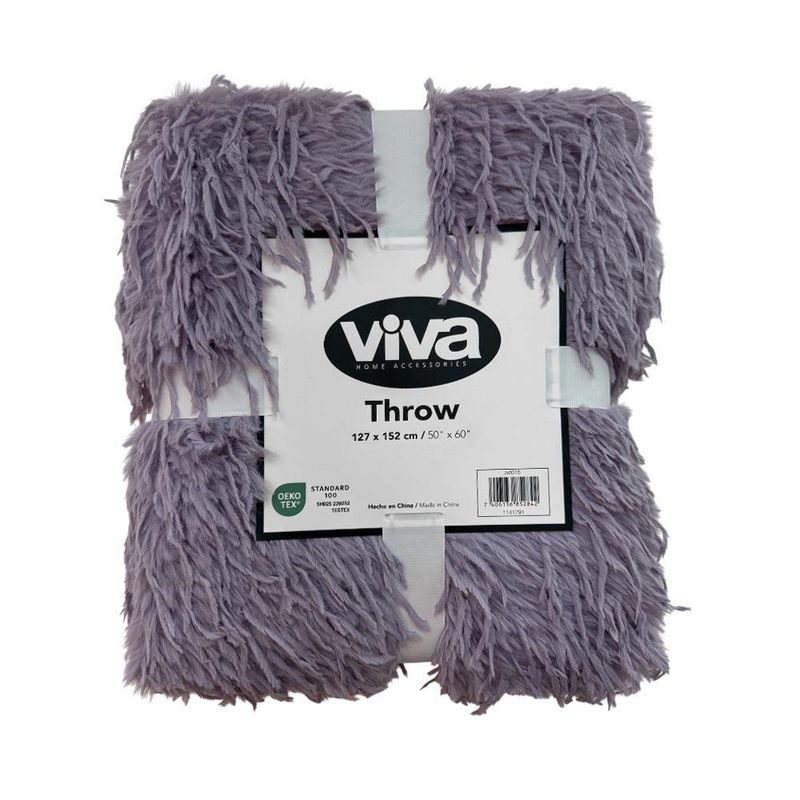 Throw tipo Peluche Morado 127 x 152 Cm
