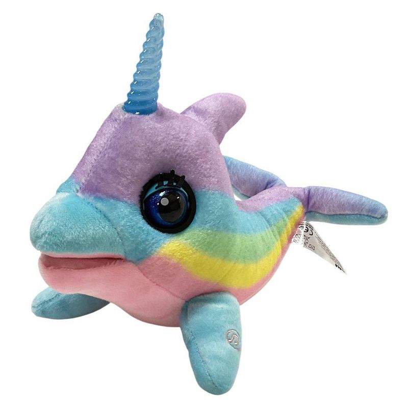 Peluche Interactivo Delfín Unicornio con Luz y Sonido
