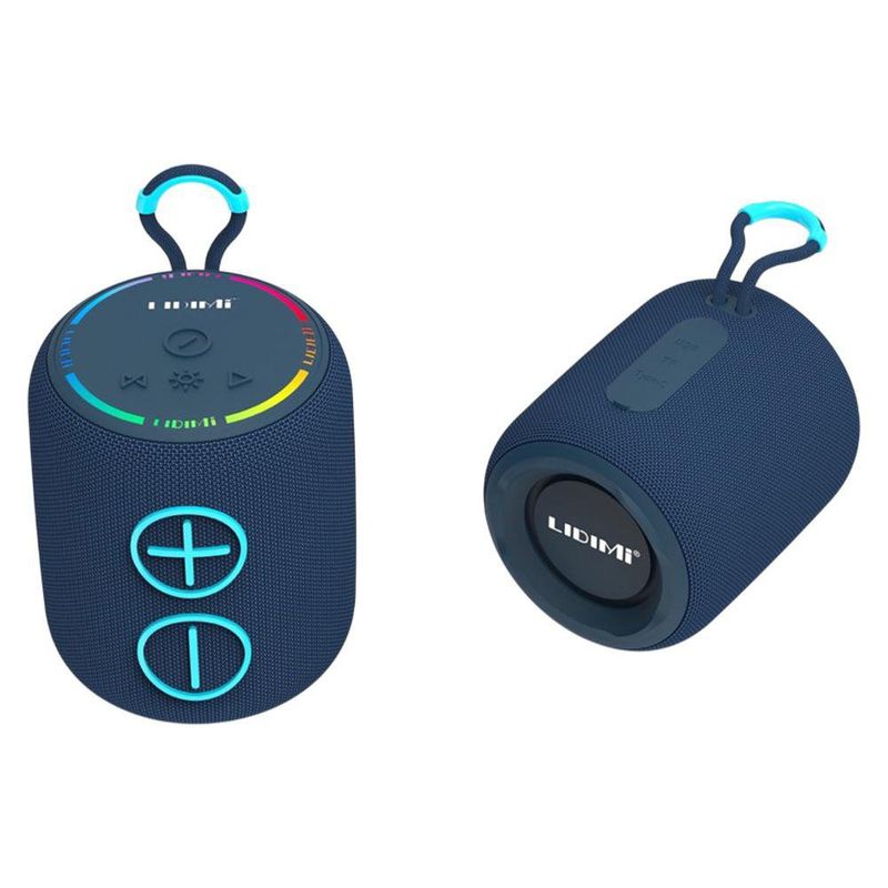 Bocina Bluetooth Portátil con Luz Azul 8W IPX5