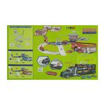 Estación de Bomberos con Rampas y Vehículos