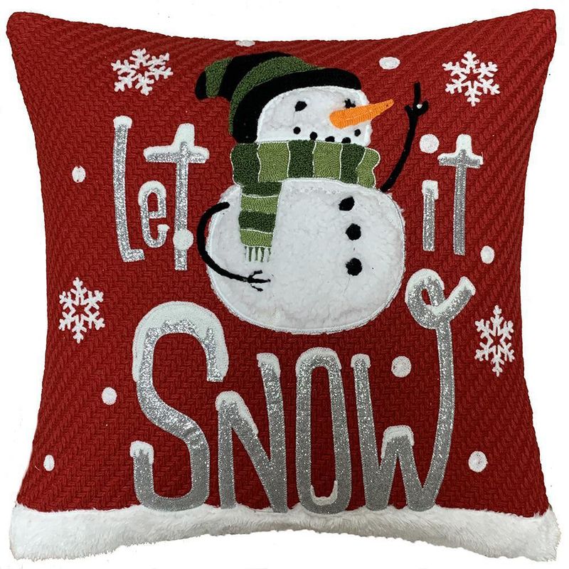 Cojín Decorativo Navideño Let It Snow