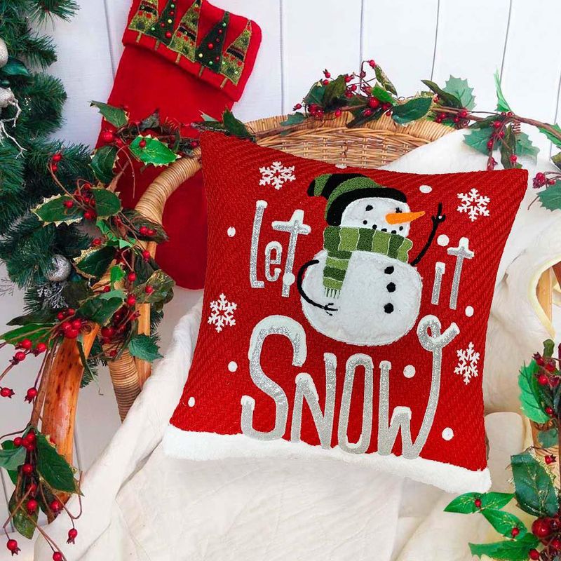 Cojín Decorativo Navideño Let It Snow