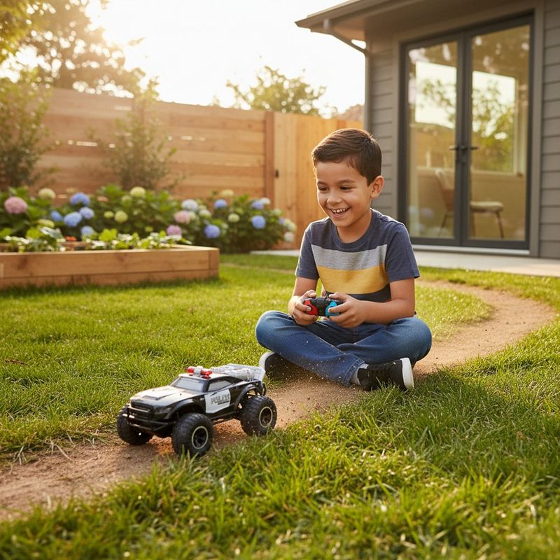 Vehículo de Policía RC Escala 1:8 2.4G