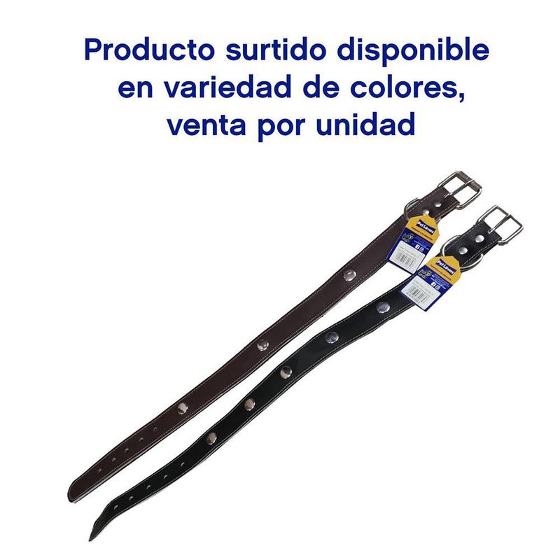 Collar de Cuero para Perro 56 Cm Colores Surtidos
