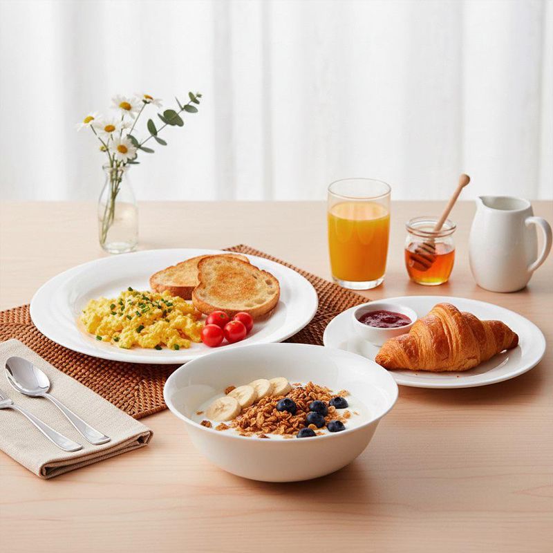 Vajilla Opal Blanca 18 Piezas