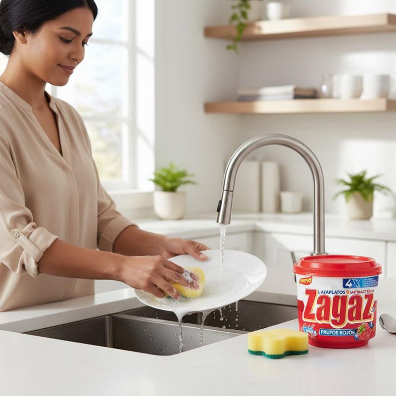 Lavaplatos Antibacterial con Aroma a Frutos Rojos 1 Kg