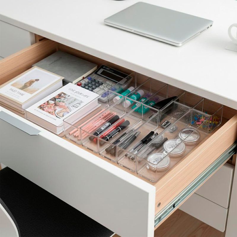 Set Transparente de Organizadores para Escritorio