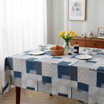 Mantel Azul Diseño de Cuadros