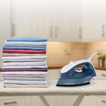 Plancha de Vapor Azul de Alta Potencia con Suela Antiadherente