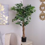 Árbol Decorativo Alto con Maceta Negra 152 cm