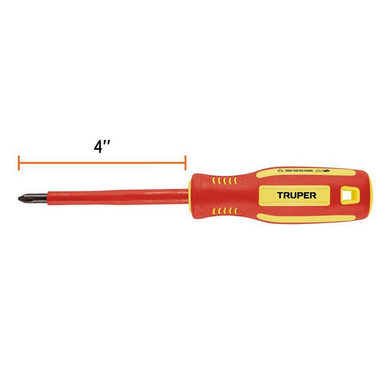 Destornillador Aislado Cruz 4 Plg - Truper