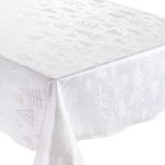 Mantel Rectangular con Diseño Navideño Blanco