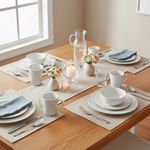 Vajilla 16 Pzas Wave Blanca