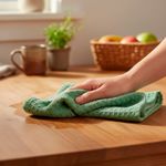 Set de 2 Toallas de Cocina Multicolor y Verde