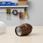 Socket Base E27 de Baquelita Negro