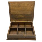 Caja de Te 6 Divisiones con Textil