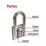 Candado de Hierro Macizo Gancho Corto para Seguridad 32 Mm